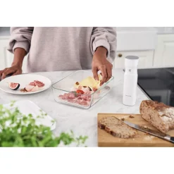 Set d&rsquo;accessoires sous vide pour bo&icirc;tes en verre, Bo&icirc;te à frigo/Plat à gratin / 2-pcs