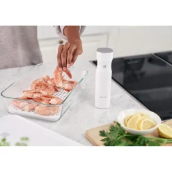 Set d&rsquo;accessoires sous vide pour bo&icirc;tes en verre, Bo&icirc;te à frigo/Plat à gratin / 2-pcs