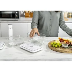 Set d&rsquo;accessoires sous vide pour bo&icirc;tes en verre, M/L / 2-pcs