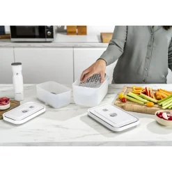 Set d&rsquo;accessoires sous vide pour bo&icirc;tes en plastique, M/L / 2-pcs