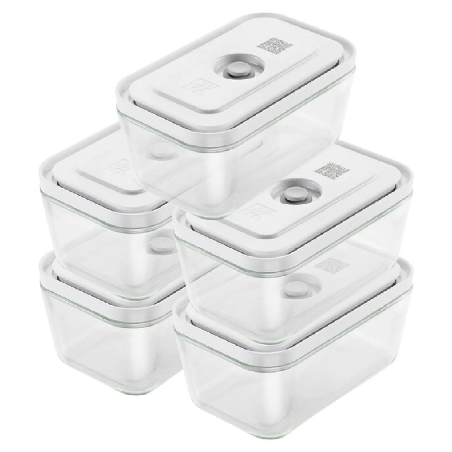 Set vacuum boîte, 5-pcs. /M, gris, Verre