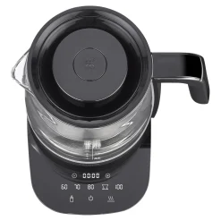 Théière-bouilloire électrique en verre, 1,7 l, Noir mat