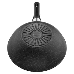 Wok, 28 cm, Aluminium, Revêtement antiadhésif en céramique