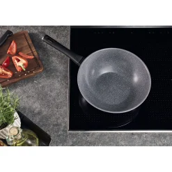 Wok, 28 cm, Aluminium, Revêtement antiadhésif en céramique renforcée en titane