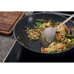 Wok, 30 cm, Aluminium, Revêtement antiadhésif en céramique renforcée en titane